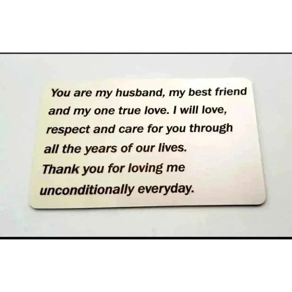 You're My Husband....wallet Card Reminder - Picture 1 of 1